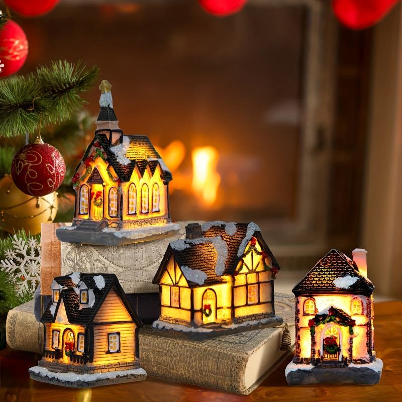 Christmas Snow House Micro Landscape Resin Small House Decor