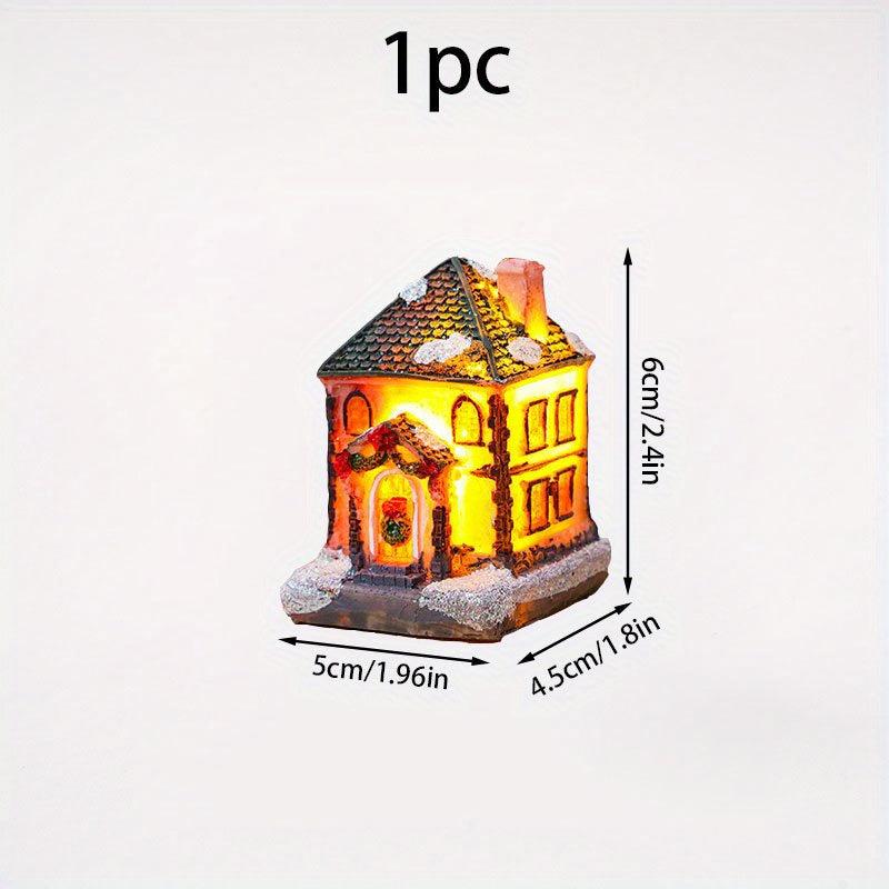 Christmas Snow House Micro Landscape Resin Small House Decor