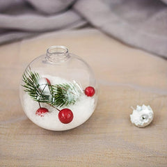 12pcs Transparent Plastic Christmas Ball Ornaments