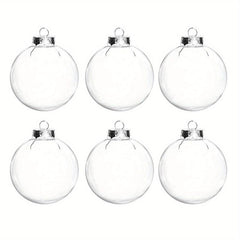 12pcs Transparent Plastic Christmas Ball Ornaments