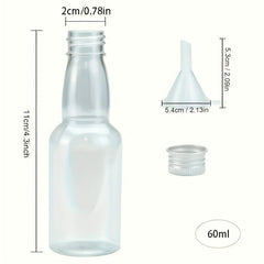24pcs Reusable Plastic Juice Bottles with Caps Clear and Durable Container