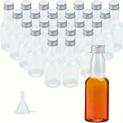 24pcs Reusable Plastic Juice Bottles with Caps Clear and Durable Container