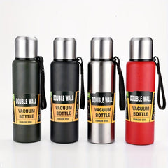34oz Stainless Steel Vacuum Bottle with Carrying Strap
