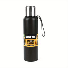 34oz Stainless Steel Vacuum Bottle with Carrying Strap
