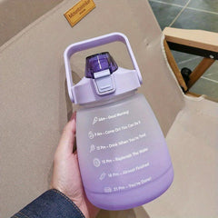 Large Capacity Sports Water Bottle with Straw, Lightweight and Portable