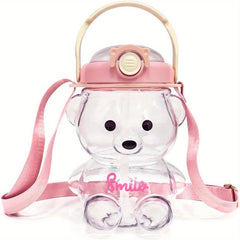 Bear Water Bottles Washable Water Bottle with Strap