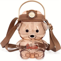 Bear Water Bottles Washable Water Bottle with Strap