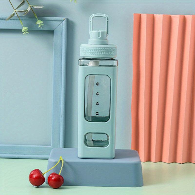 Minimalist Water Bottle with Straw Cup for Sports