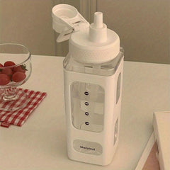 Minimalist Water Bottle with Straw Cup for Sports