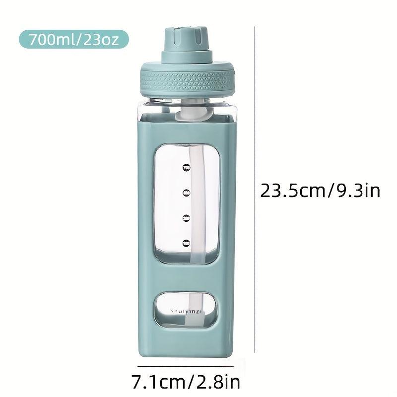 Minimalist Water Bottle with Straw Cup for Sports