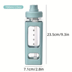Minimalist Water Bottle with Straw Cup for Sports
