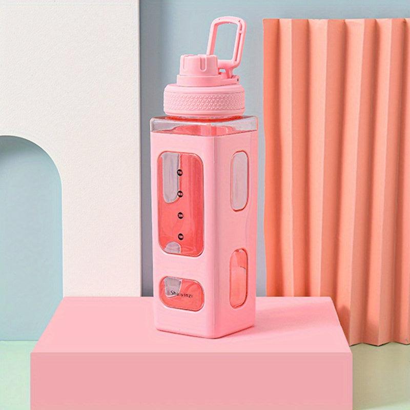 Minimalist Water Bottle with Straw Cup for Sports