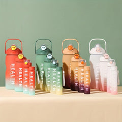 1pc 4pcs Gradient Water Bottle 10oz-111oz With Time Scale