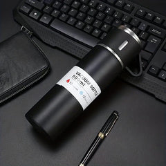 Stainless Steel Vacuum Flask 500ml With 3 Cup Lids