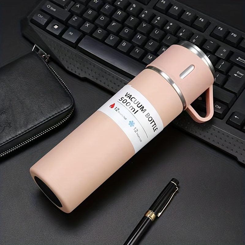 Stainless Steel Vacuum Flask 500ml With 3 Cup Lids
