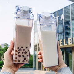 17oz 500ml Milk Carton Water Bottle Sealed Square Milk Cup, BPA-Free