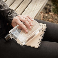 1PC Square Plastic Water Cup Flat Bottle
