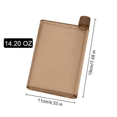 1PC Square Plastic Water Cup Flat Bottle