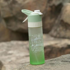 700ml Misting Sports Water Bottle Bpa Plastic Gradient Office Gym Outdoor