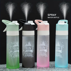700ml Misting Sports Water Bottle Bpa Plastic Gradient Office Gym Outdoor
