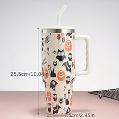 1200ml Double Layer Stainless Steel Insulated Straw Cup 40oz Car Cup