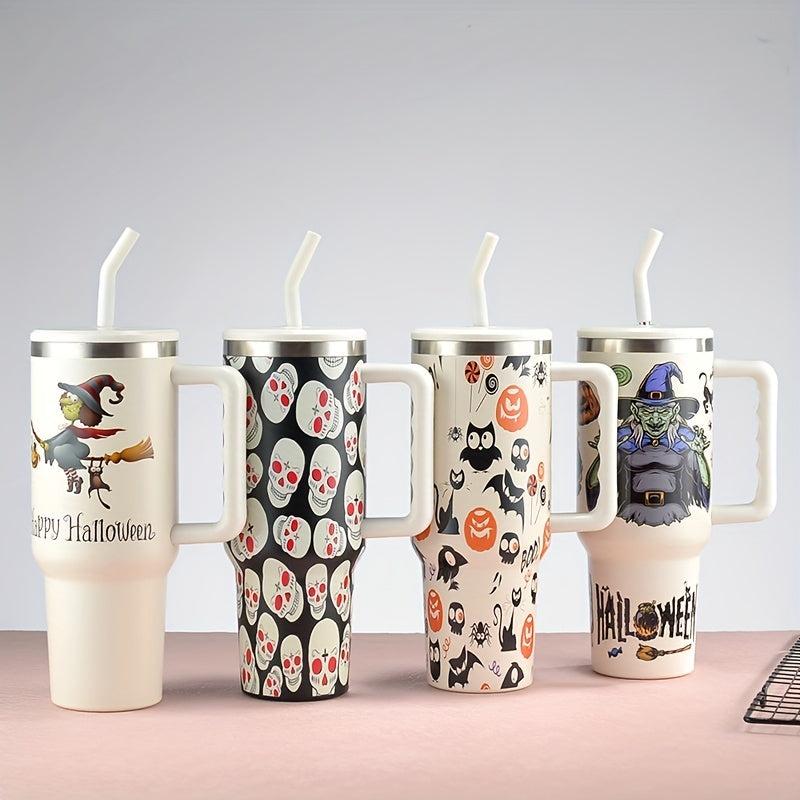 1200ml Double Layer Stainless Steel Insulated Straw Cup 40oz Car Cup