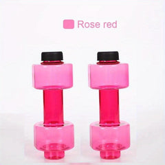 2pcs Dumbbell Shaped Water Bottle 550ml Fitness Portable Dual Use Stret