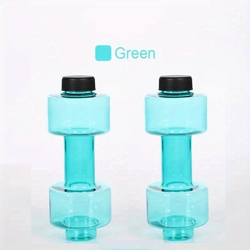 2pcs Dumbbell Shaped Water Bottle 550ml Fitness Portable Dual Use Stret