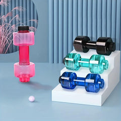 2pcs Dumbbell Shaped Water Bottle 550ml Fitness Portable Dual Use Stret