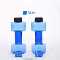 2pcs Dumbbell Shaped Water Bottle 550ml Fitness Portable Dual Use Stret