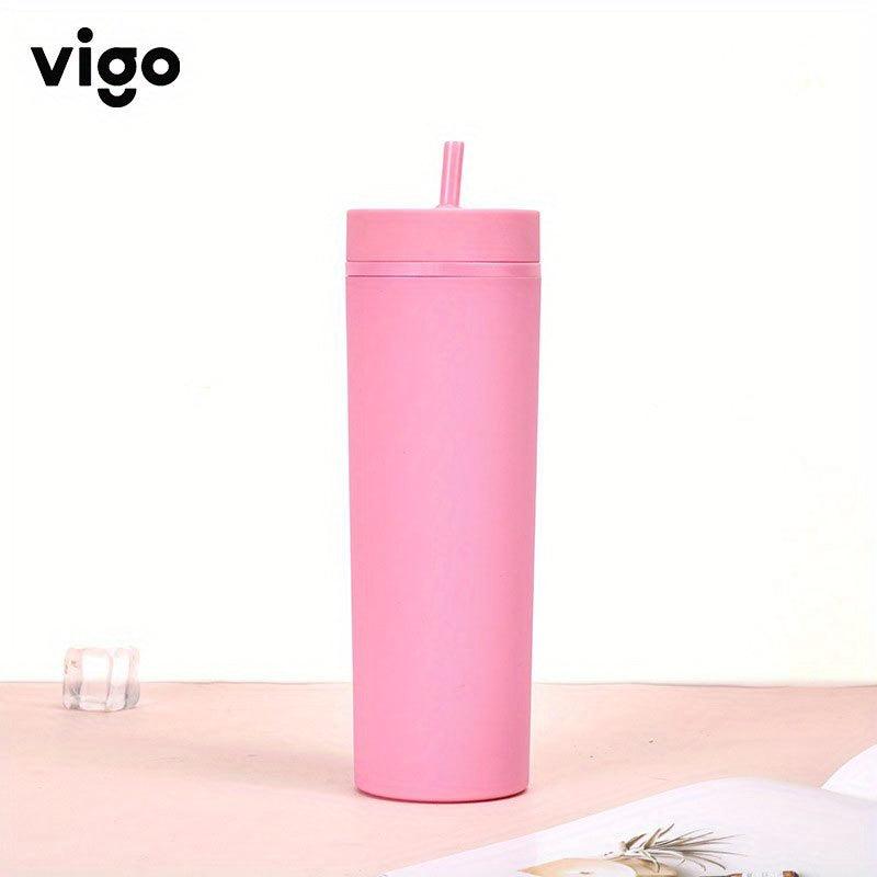 Large Capacity Water Tumbler with Straw for Outdoor Camping & School