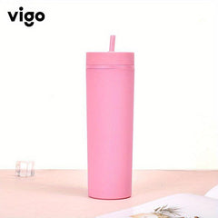 Large Capacity Water Tumbler with Straw for Outdoor Camping & School