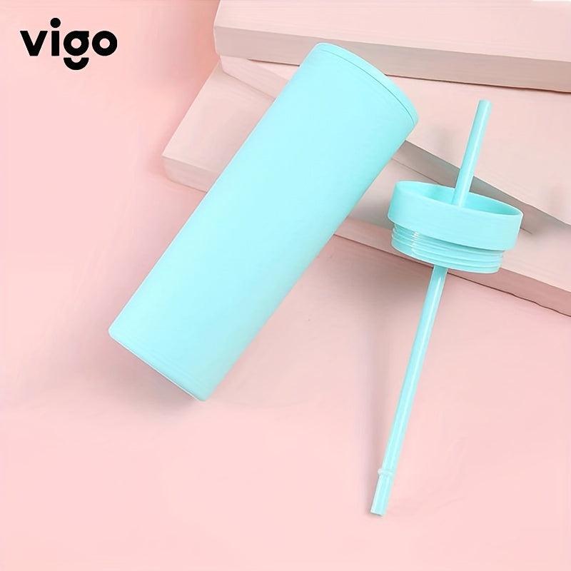 Large Capacity Water Tumbler with Straw for Outdoor Camping & School