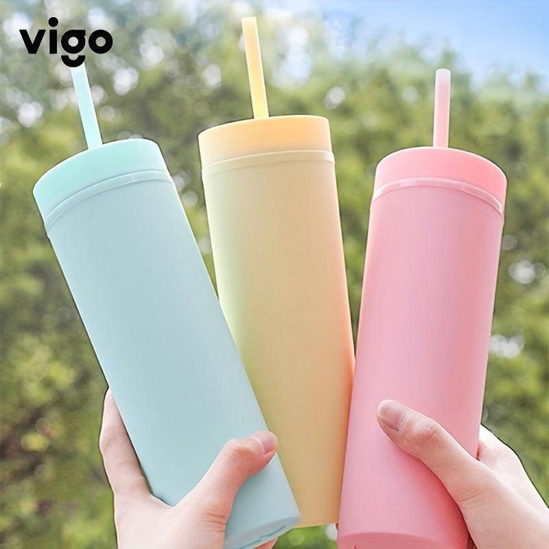 Large Capacity Water Tumbler with Straw for Outdoor Camping & School