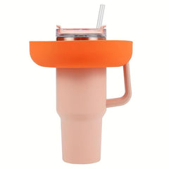 40oz Tumbler Snack Bowl With Handle, 4 Compartments Reusable Platter