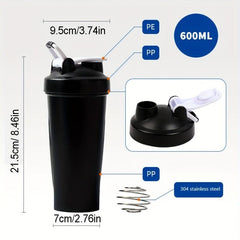 600ml Shaker Bottle for Protein Shakes Sports Gym Fitness