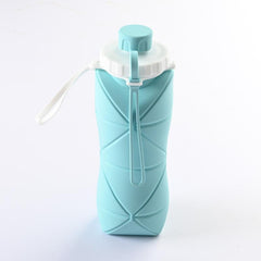 Collapsible Silicone Water Bottle 600ml 20oz Portable Reusable Outdoor Camping