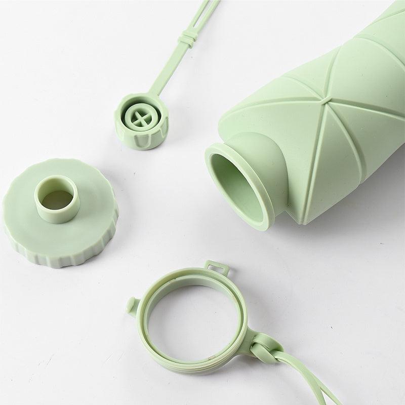 Collapsible Silicone Water Bottle 600ml 20oz Portable Reusable Outdoor Camping
