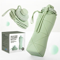 Collapsible Silicone Water Bottle 600ml 20oz Portable Reusable Outdoor Camping