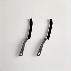 2pcs Long Handle Hard Bristle Groove Cleaning Brush