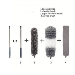 Telescopic Cleaning Duster Brush Long Crevice Microfiber Bendable Dust Remover