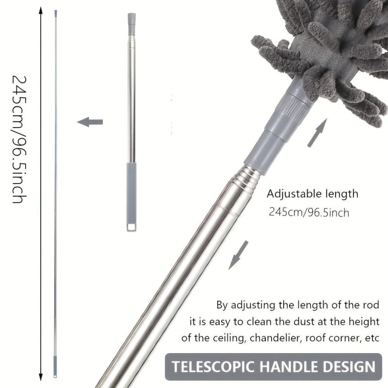 Telescopic Cleaning Duster Brush Long Crevice Microfiber Bendable Dust Remover