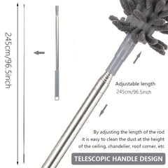 Telescopic Cleaning Duster Brush Long Crevice Microfiber Bendable Dust Remover