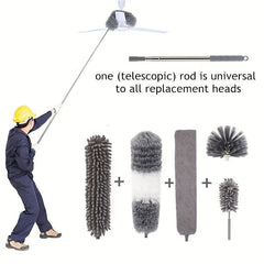 Telescopic Cleaning Duster Brush Long Crevice Microfiber Bendable Dust Remover