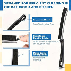 4pcs Long Handle Hard Bristle Brush Dust Removal Brush