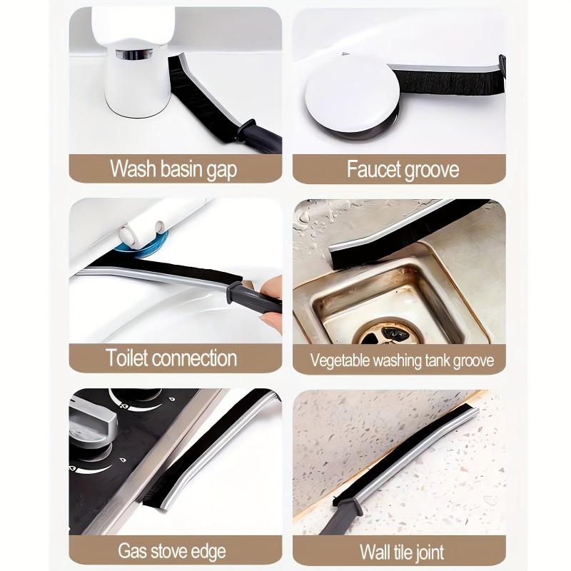 4pcs Long Handle Hard Bristle Brush Dust Removal Brush