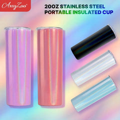Anyzoo Glitter Tumbler 20oz With Lid And Straw For Cars Home Office