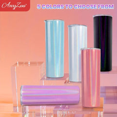 Anyzoo Glitter Tumbler 20oz With Lid And Straw For Cars Home Office