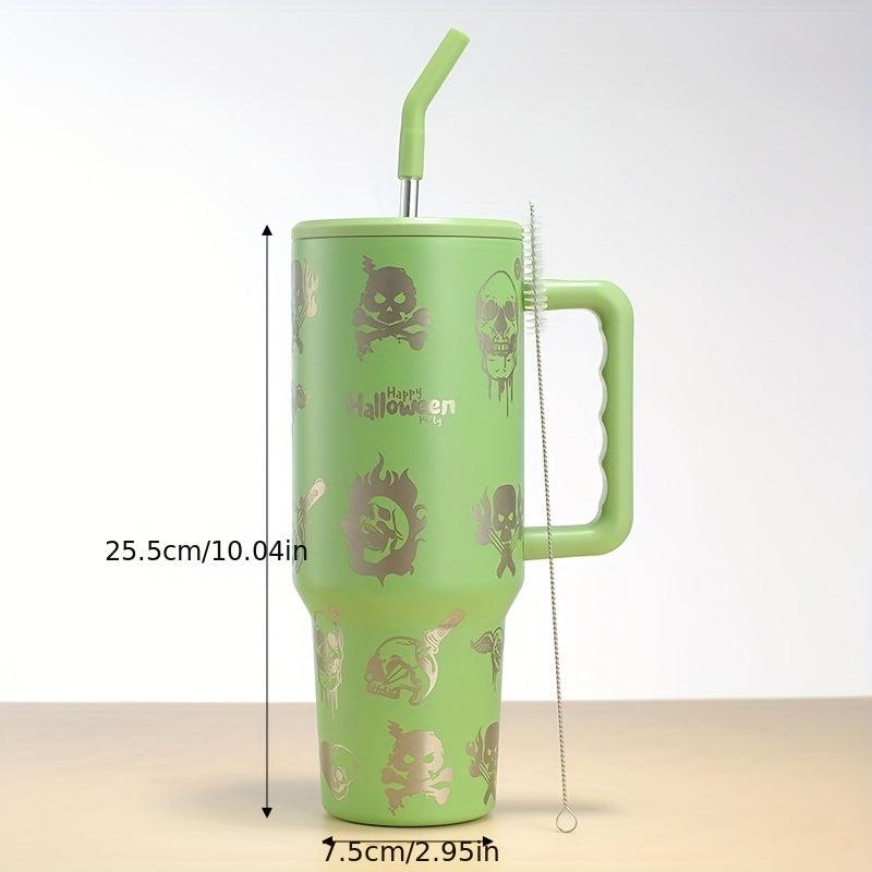 Skull Tumbler 40oz Stainless Steel Insulated Water Bottle With Lid