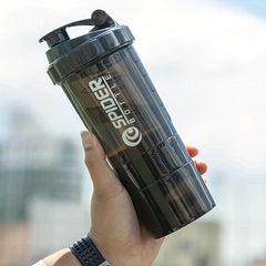 Protein Shaker Bottle 3 Layers Large Capacity Outdoor Water Bottle